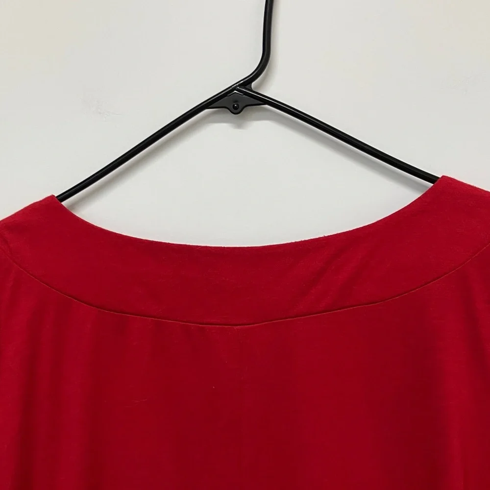 Jaclyn Smith, Ruby Red Short Sleeve Women's Top, XXL - Picture 8 of 10